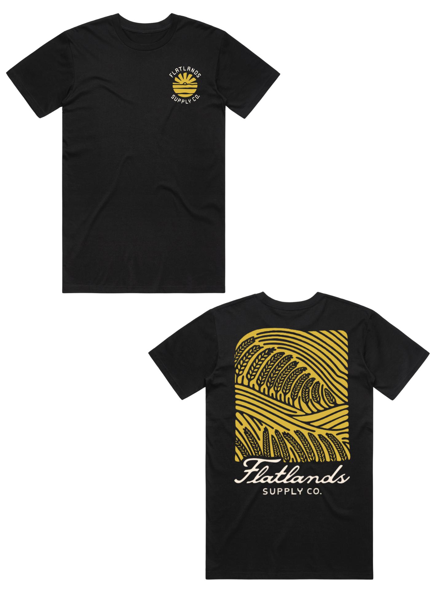 Wheat Wave Tee Shirt - Yellow/Cream
