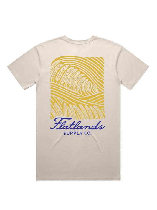 Wheat Wave Tee Shirt - Yellow/Blue